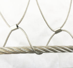 Malha de aço inoxidável da corda de fio para a rede de escalada da floresta da cerca/planta do jardim zoológico da malha do cabo